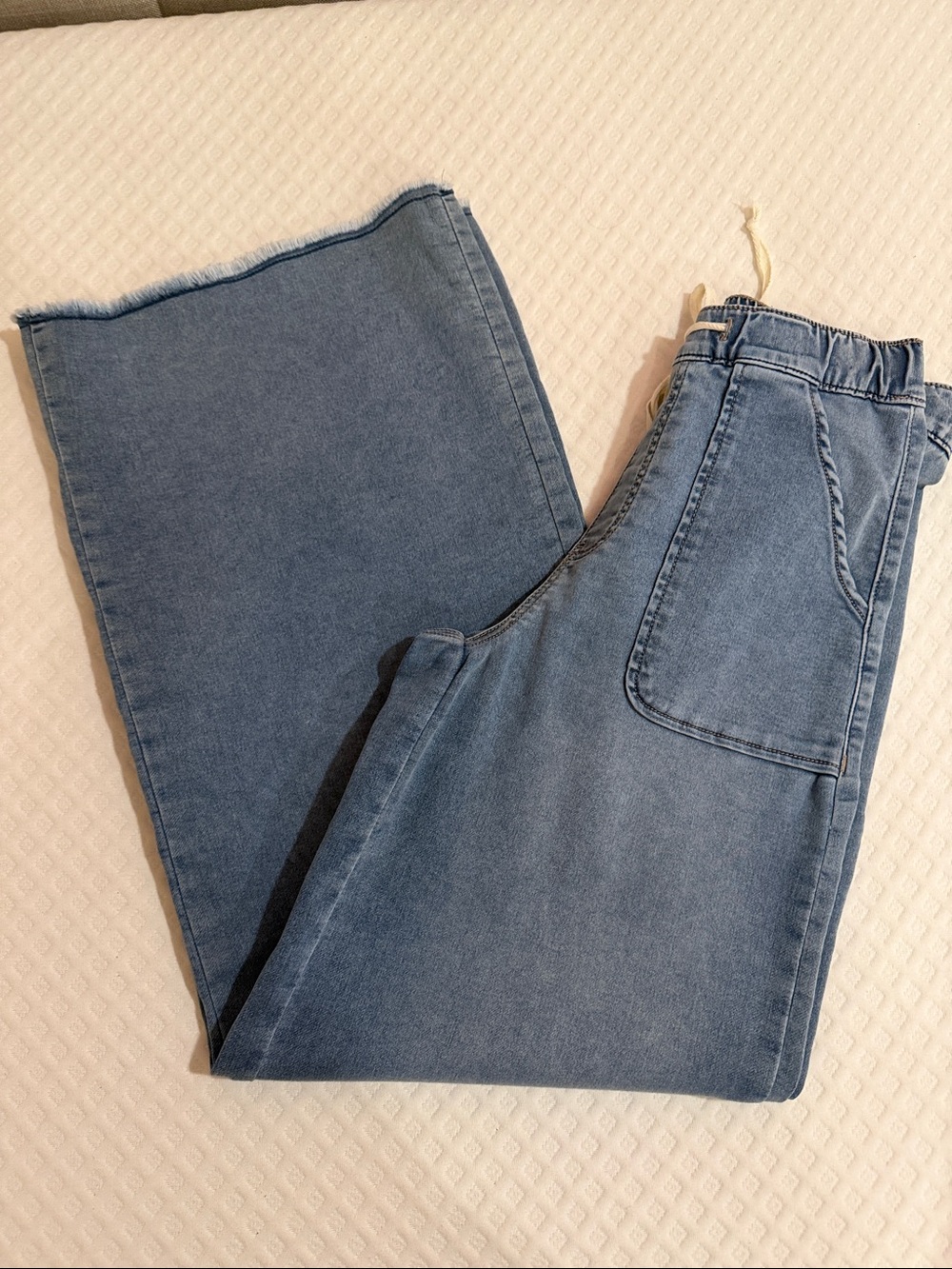 Rewash Light Blue Wide Leg Denim Pants - Picture 4 of 5